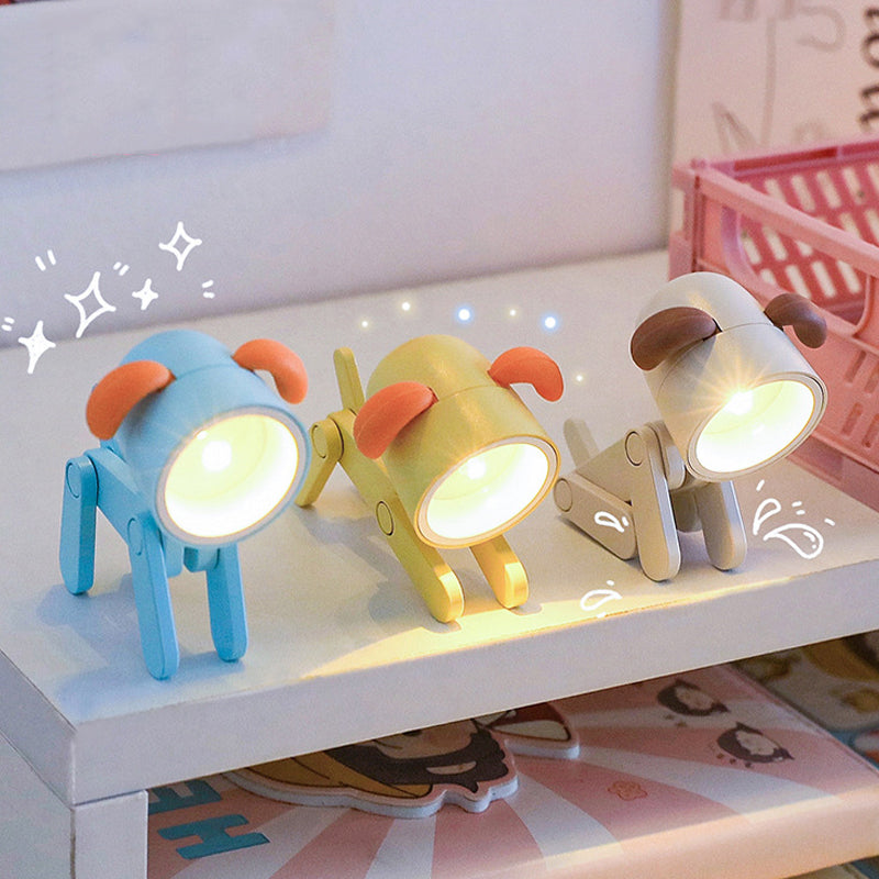 skorter | Mini LED Cute Cartoon Animals Puppies Deer Night Light, Adjustable Small Phone Holder Desk Lamp