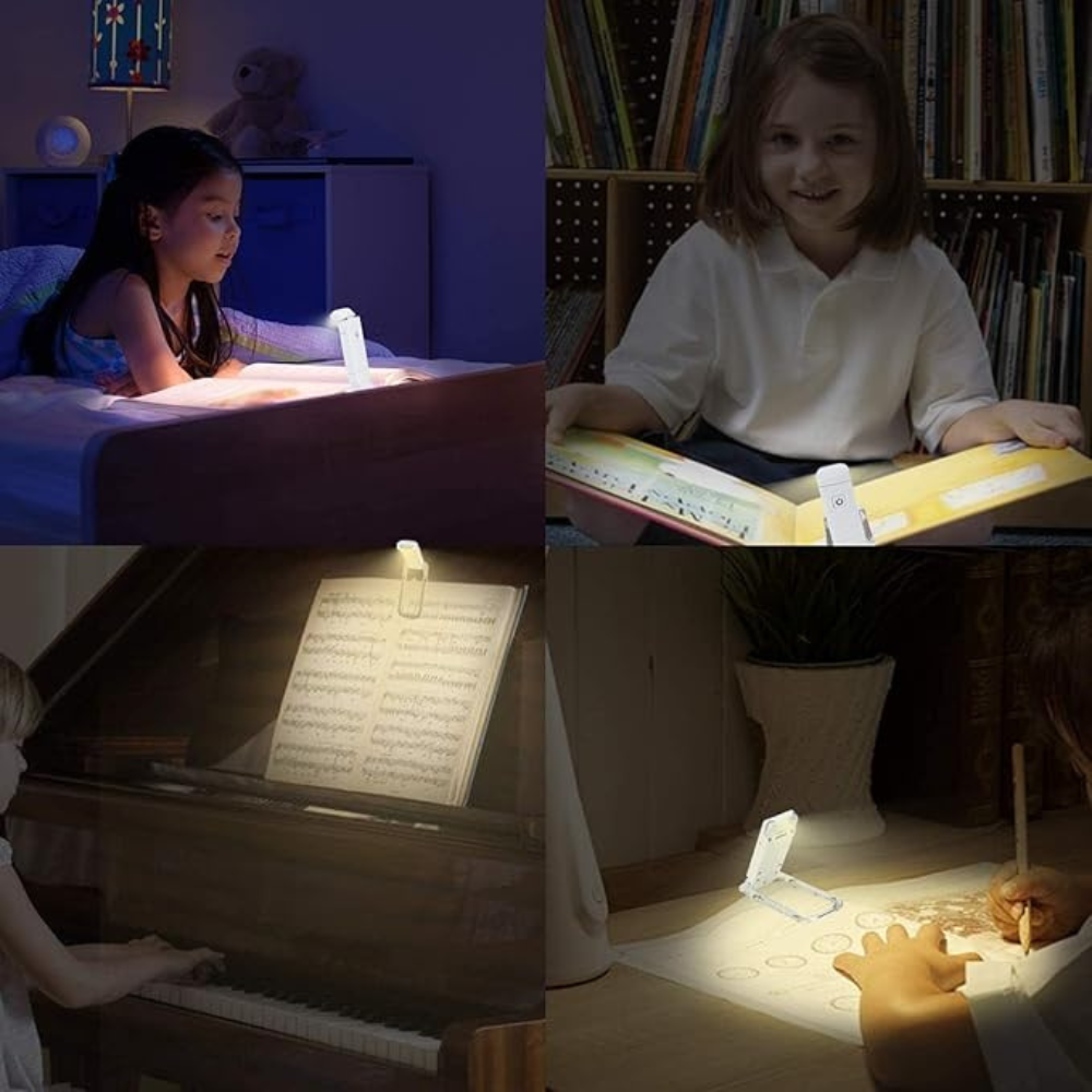 Skorter | Reading Lights - Adjustable LED Clip-on Rechargeable Skorter | Light, USB Powered for Reading in Bed, Best for Bookworms and Kids