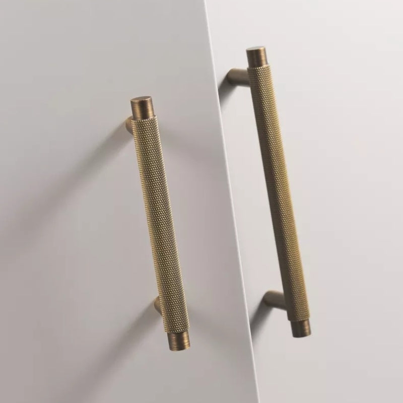 Skorter | Harrison Vintage Brass Knurled Furniture Handles