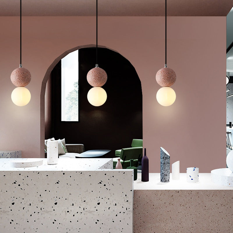Skorter | Aurora Small Modern LED Ceiling Lamps - Black and White Glass for Dining Table
