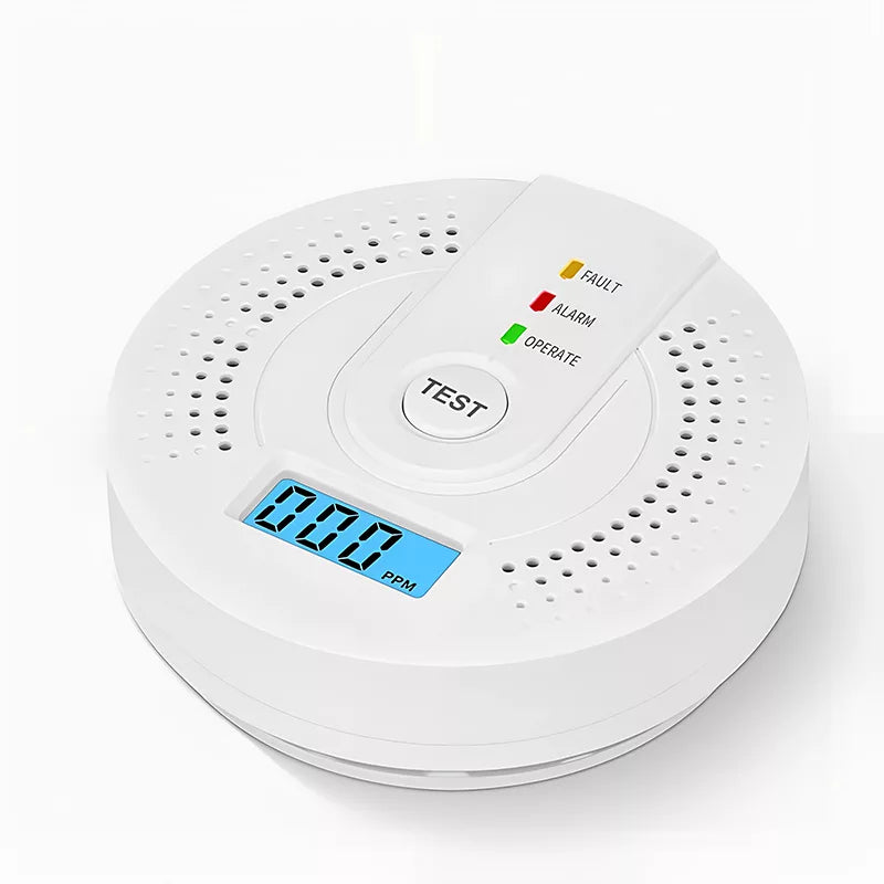 Skorter | Carbon Monoxide Detector | Reliable Alarm Sensor with LCD Display for Home Safety