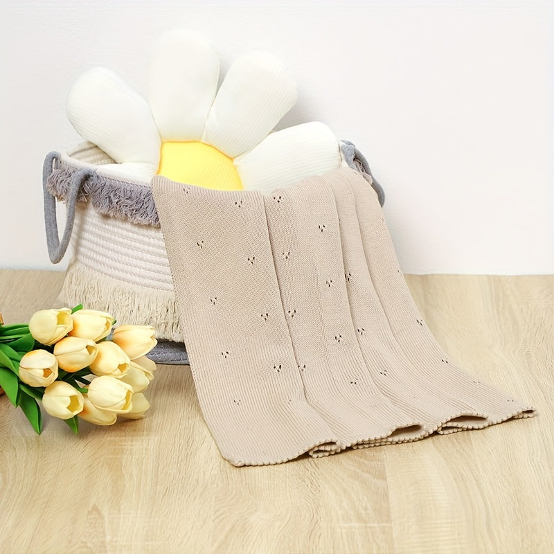 Skorter | Baby Knitted Solid Color Blanket, Stroller Cover Air-Cooled Blanket Easter Gift, Halloween, Christmas Gift