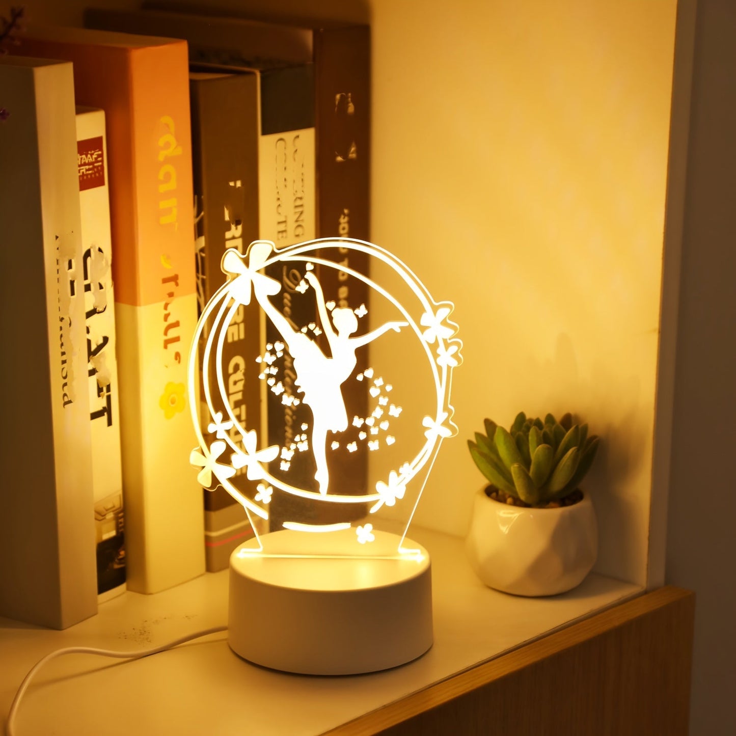 Skorter | Room lamp - 3D Ballet dancer LED Night light USB Powered