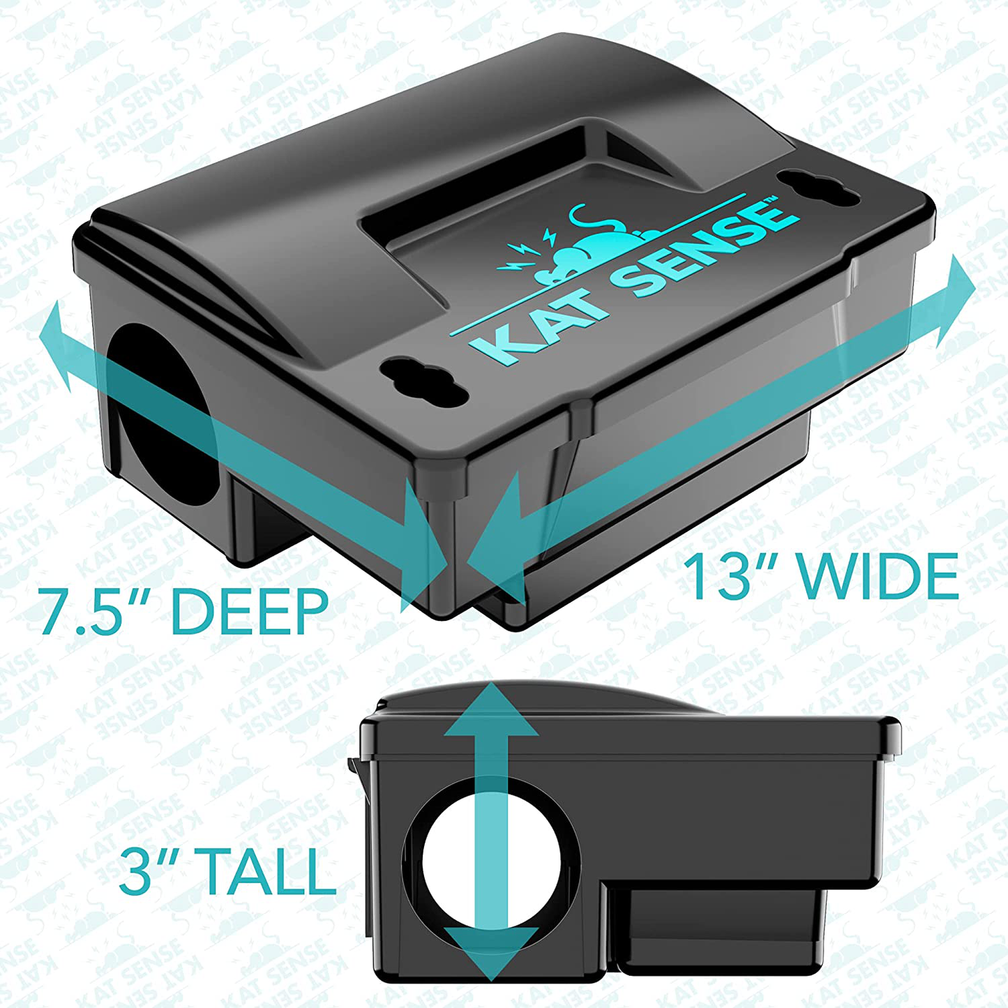 Skørter | Cat Sense Rat Bait Station Traps, Reusable Humane Rat Box Against Mice Chipmunks And Egersneller That Work, Smart Tamper-Proof Burhouse to Secure Bait Block and Pellets, Mouse Bait Station Outdoor