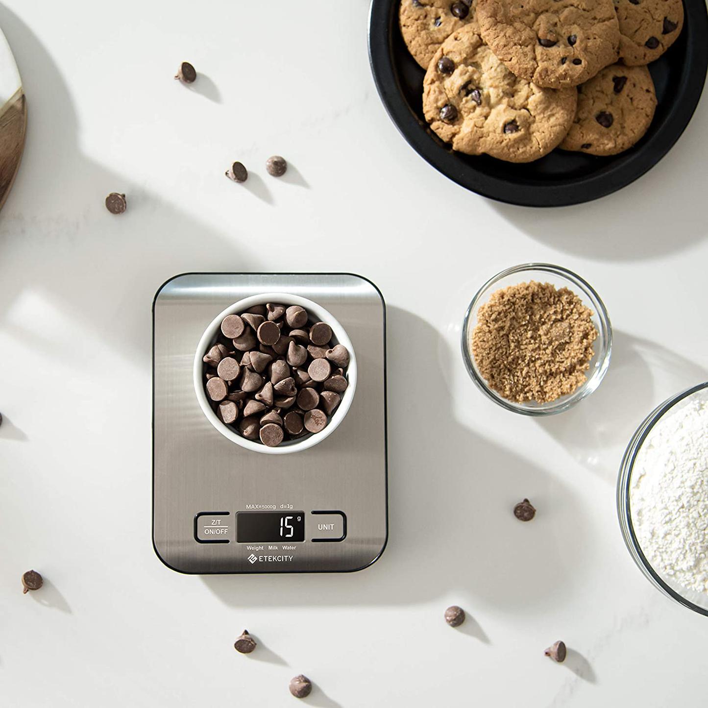 Skorter | Etekcity Nutrition Kitchen Scale, Digital Gram and Ounce for Weight Loss, Baking, Cooking, Keto and Meal Prep, Large, 304 Stainless Steel