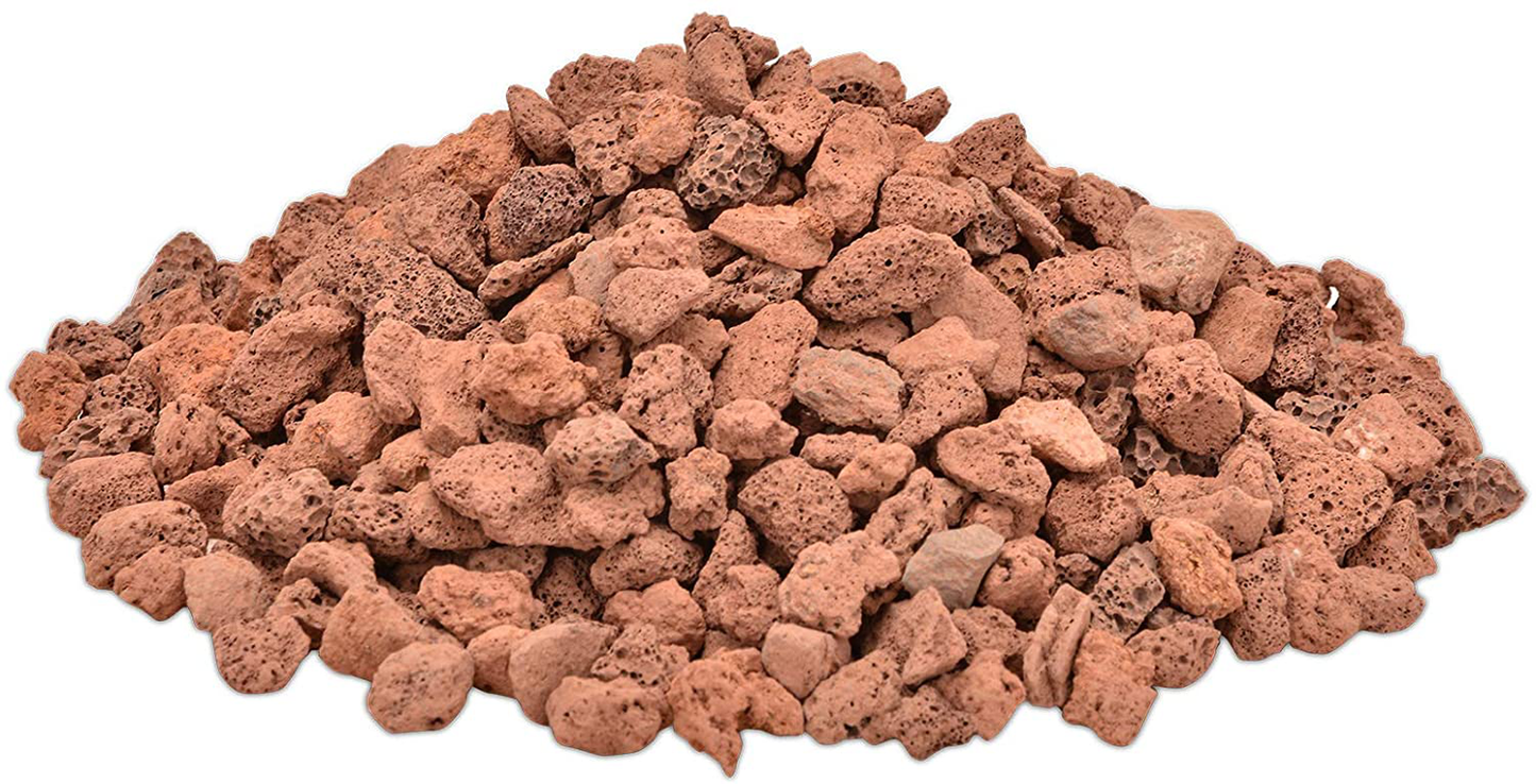 Skørter | Skyflame Red Natural Stones Lava Stone Granules for Gas Fire Pits, Fireplaces, Gas Wood Sets, Grills, | Garden Decorations, Growing Flower Boxes, Indoor Outdoor Use, 10LB