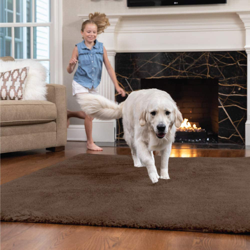 Skørter | Gorilla Grip Original Ultra Soft Area Rug, 3x5 FT, Many Colors, Luxury Shag Rugs, Loveseat Indoor Washable Rugs for Children's Room, Plush Home Decor for Living Room Floor, Children's Room, Bedroom, Brown