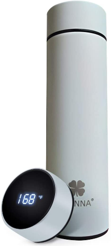 Skørter | Travel coffee cup in stainless steel with LED temperature display