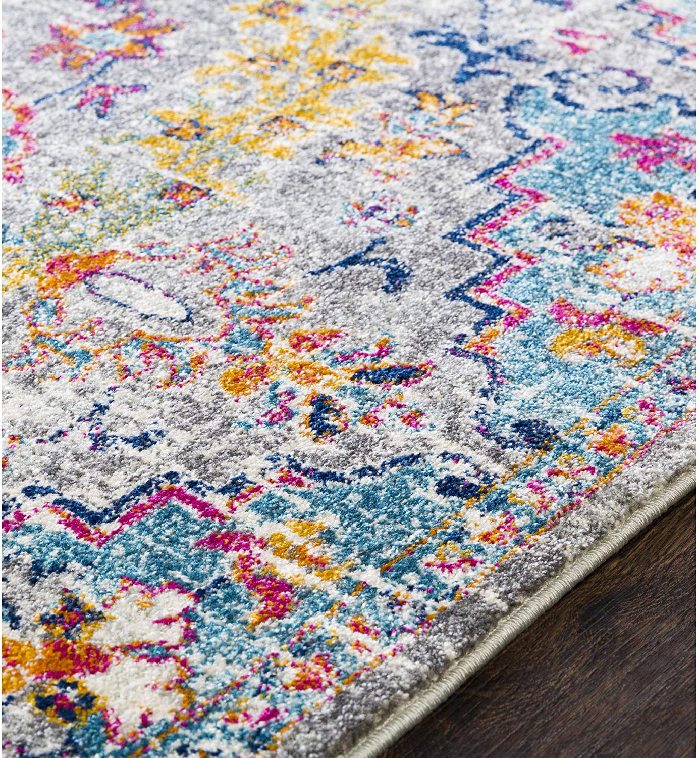 Skørter | Artistic Weavers Odelia Vintage Bohemian Area Rug, 4' x 6' Oval, Orange/Navy Blue