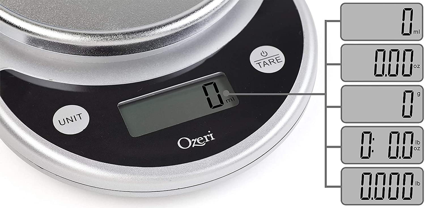 Skorter | Ozeri Pronto Digital Multifunction Kitchen and Food Scale, Compact, Lime Green