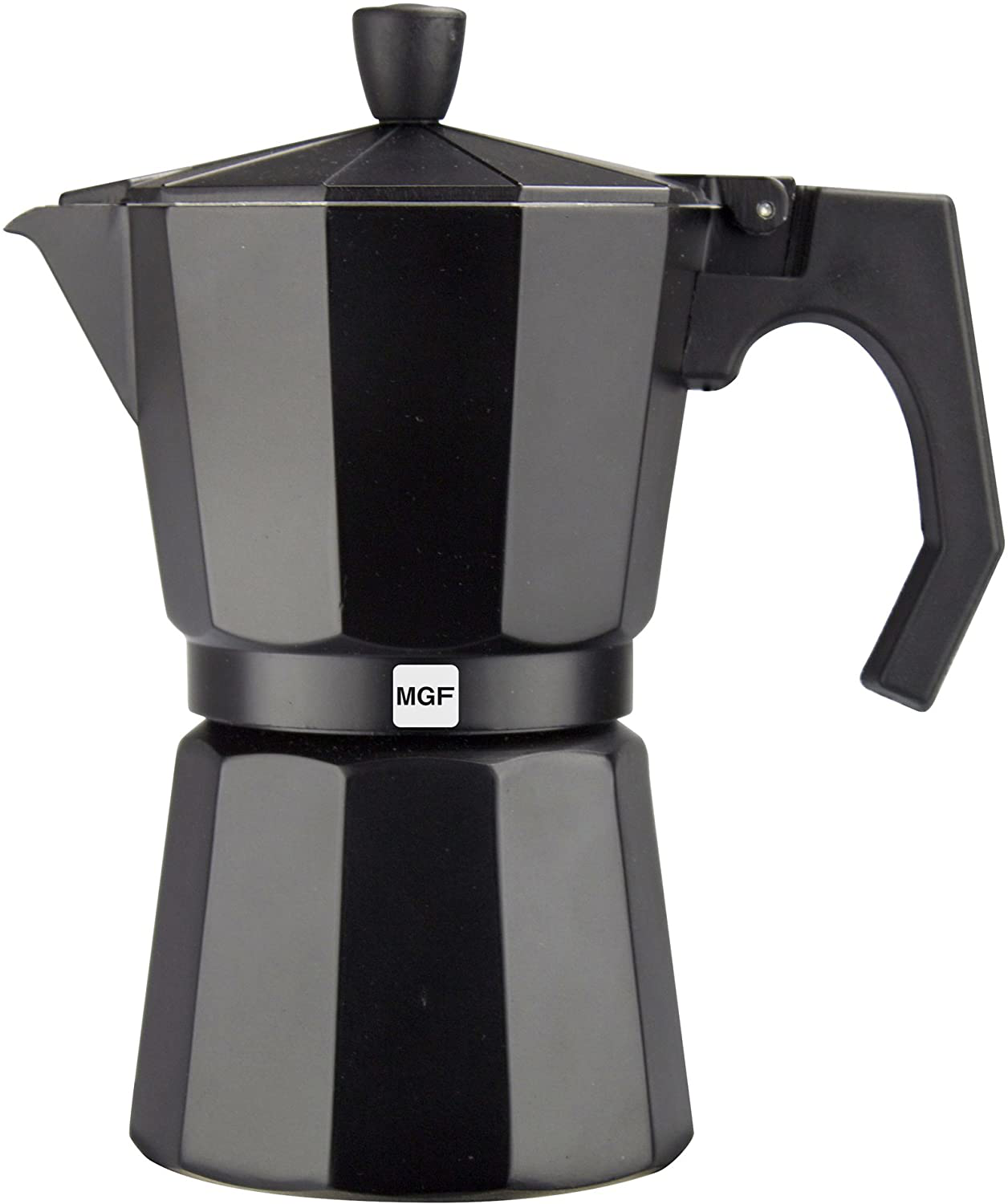 Skørter | Magefesa 01PACFKEB06 Kenya Aluminium 6 Cup Coffee Maker, Black