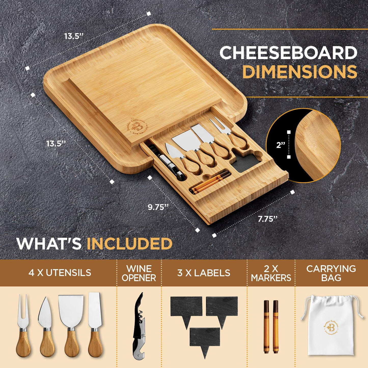 Skørter | Cheese board and knife set - Unique gift for wedding, housewarming, bridal shower, birthday