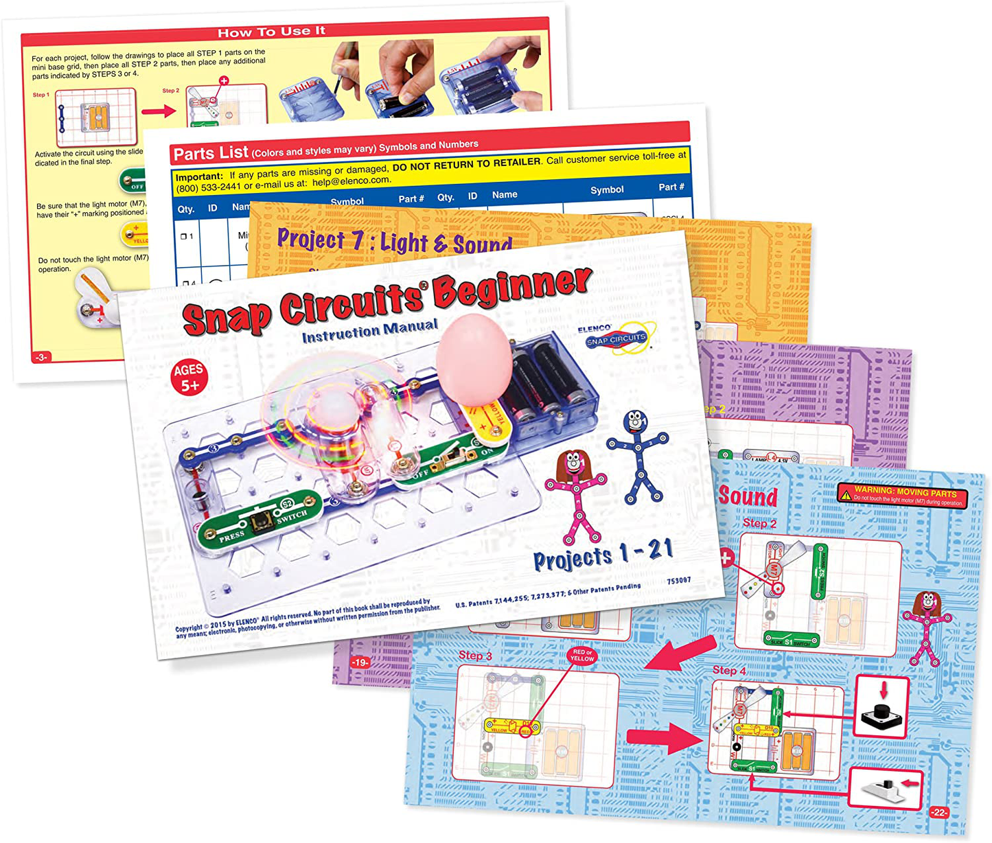 Skørter | Snap Circuits Beginner, Electronics Exploration Set, STEM Set For Age Group 5-9 (SCB-20)