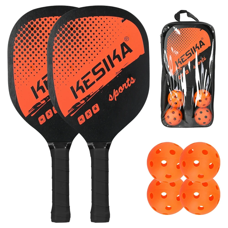 Skorter | 6 Piece Pickleball Paddle Set with 4 Pickleball Balls and Carrying Case