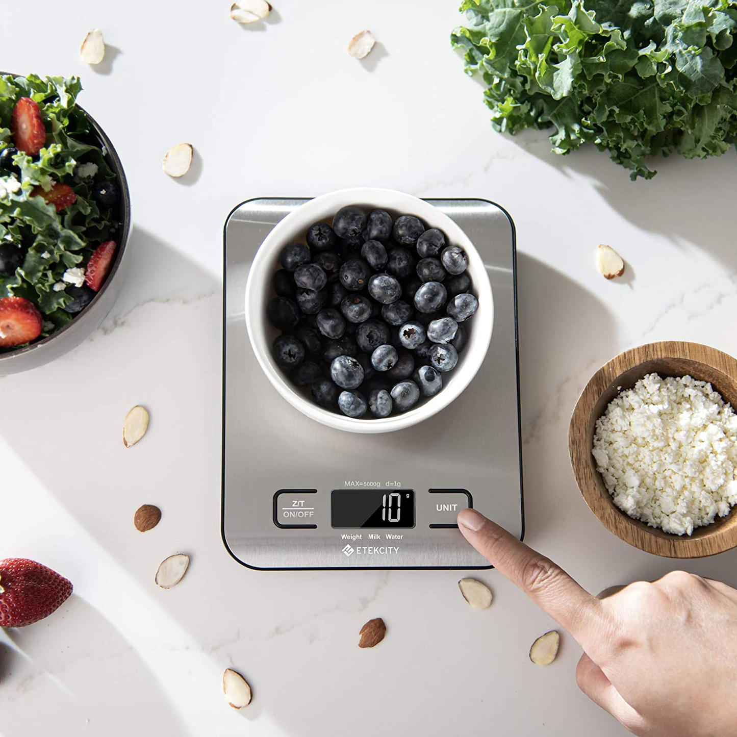 Skorter | Etekcity Nutrition Kitchen Scale, Digital Gram and Ounce for Weight Loss, Baking, Cooking, Keto and Meal Prep, Large, 304 Stainless Steel