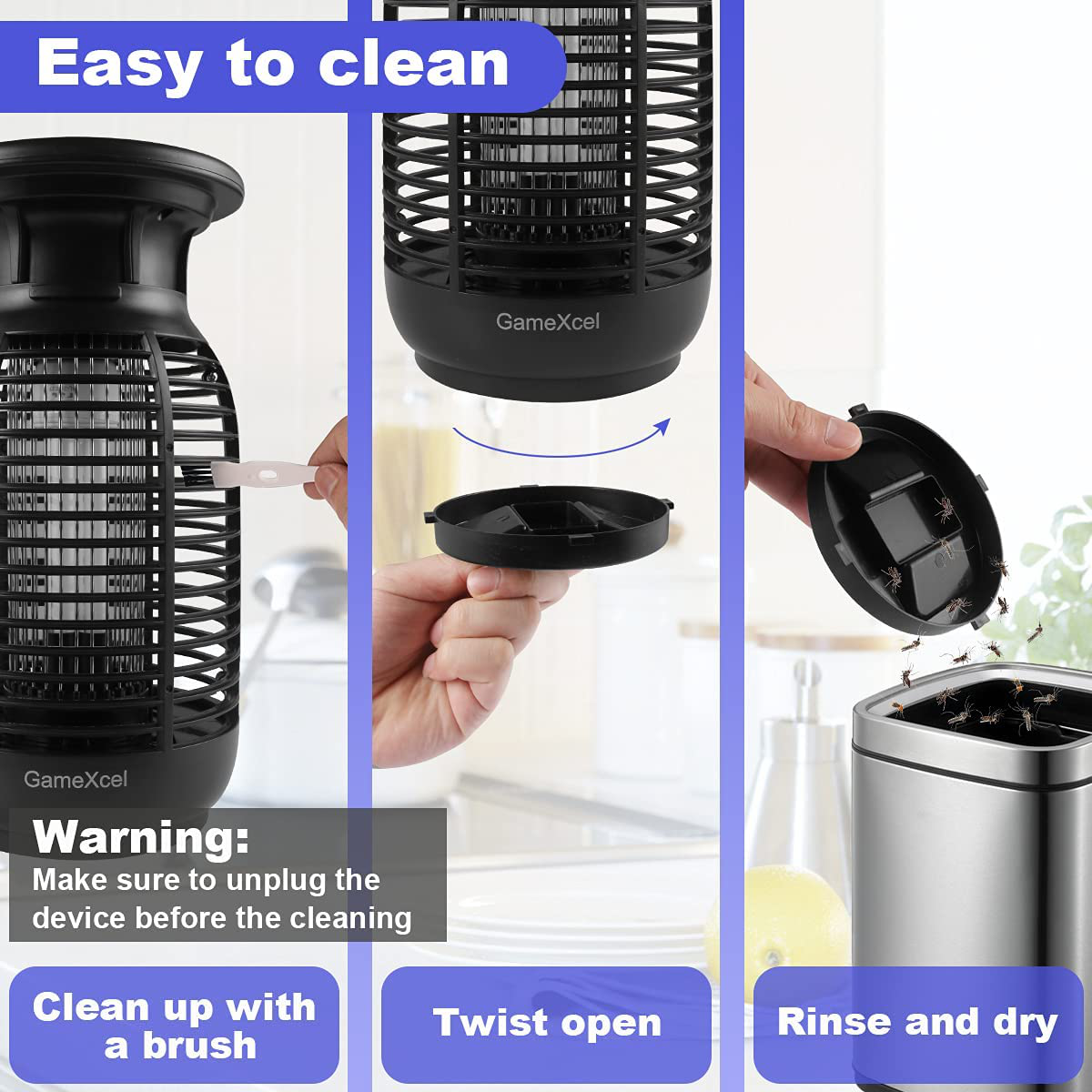 Skørter | Bug Zapper Electric Mosquito Zapper Mosquito Killer Outdoor and Indoor Insect Fly Traps UV Insect Catch Insect Killer Mosquito Pest Attracting Trap for Home Patio Backyard Round