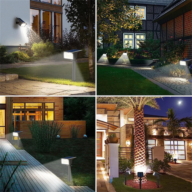 Skørter | 2-pack solar spotlights - Outdoor motion sensor, 800LM 6500K solar powered landscape spotlights - Automatic on/off