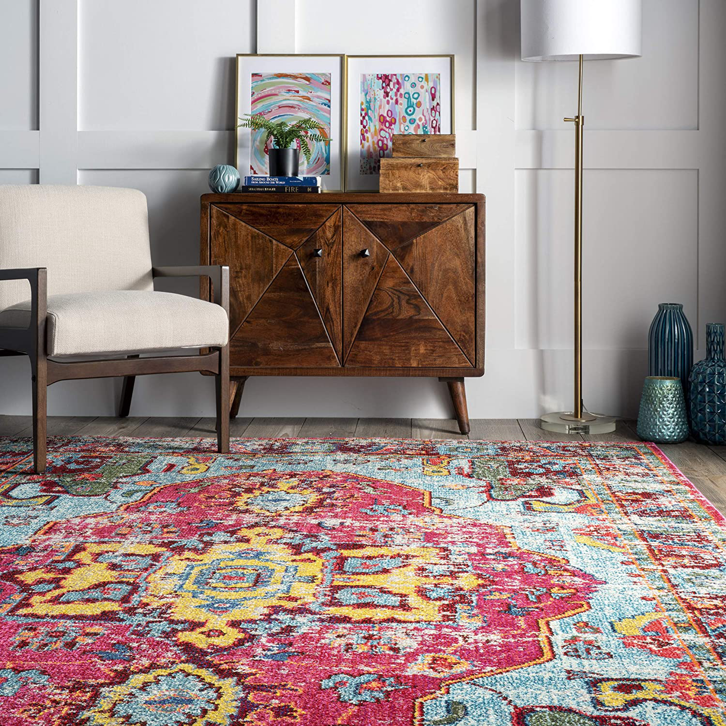 Skørter | nuLOOM Corbett Vintage Boho Accent Rug, 2' x 3', Multi