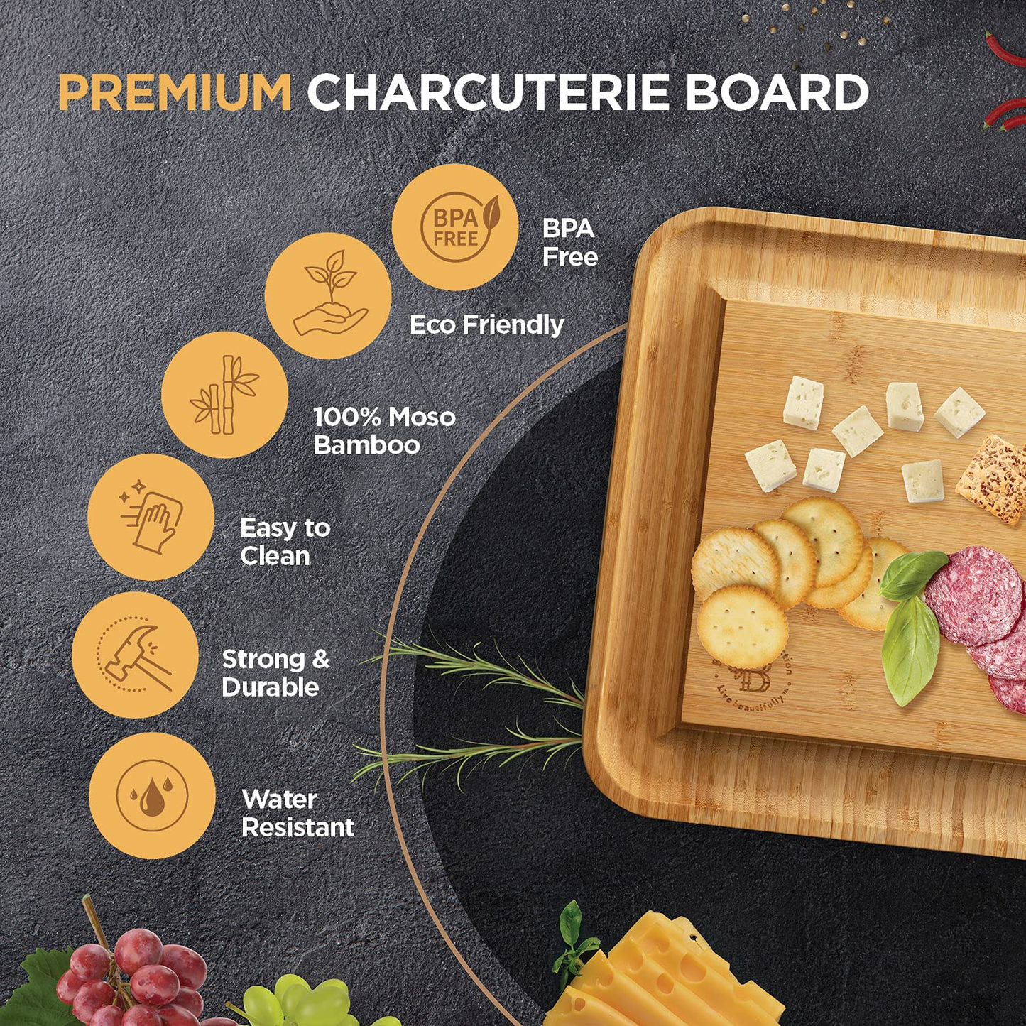 Skørter | Cheese board and knife set - Unique gift for wedding, housewarming, bridal shower, birthday