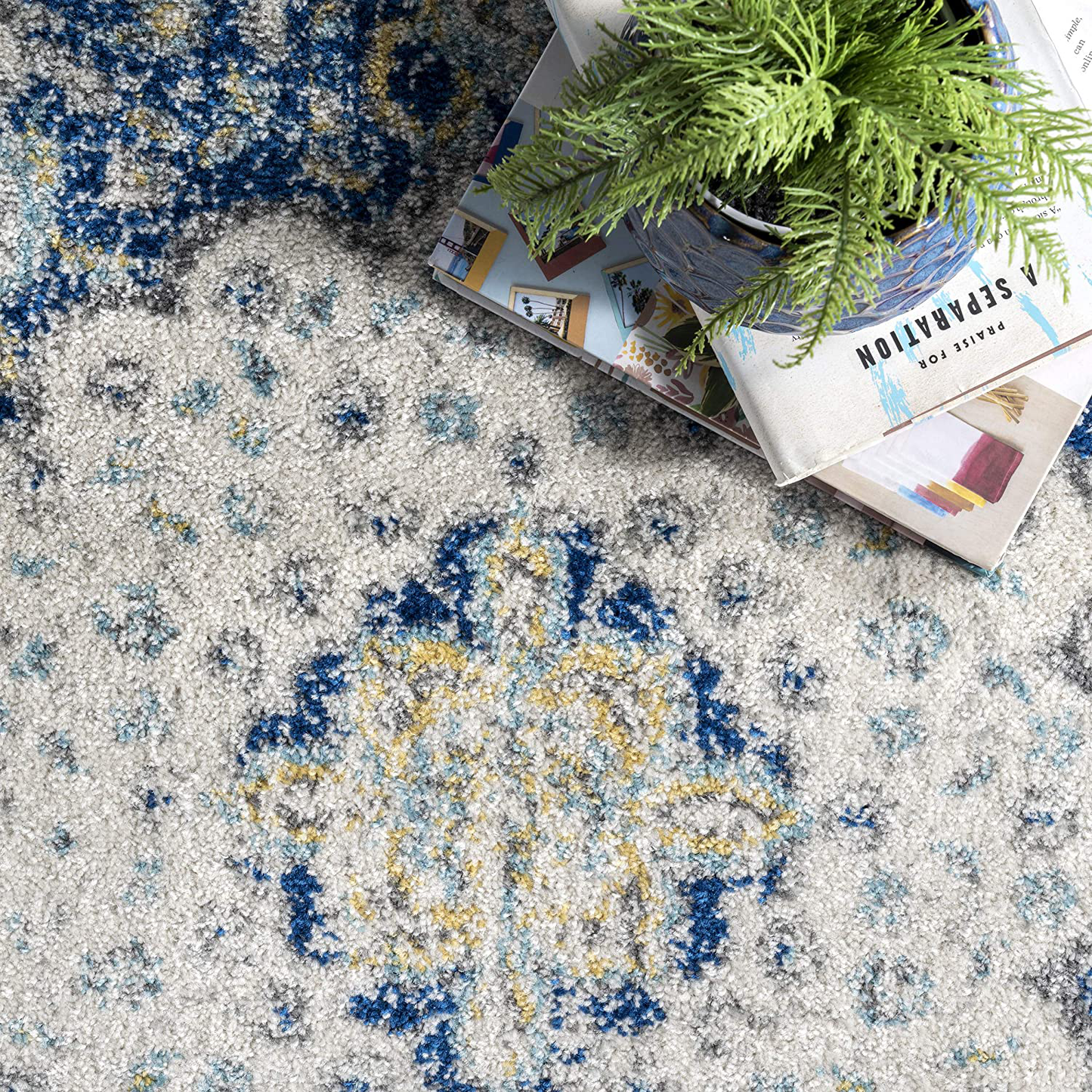 Skørter | nuLOOM Paisley Verona Vintage Persian Rug, 3' x 5' Oval, Blue