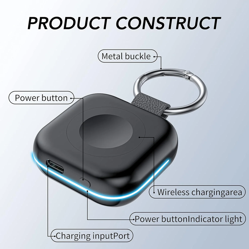 Skorter | 1200mAh Portable Charger for Apple Watch Wireless Magnetic Power Bank Keychain