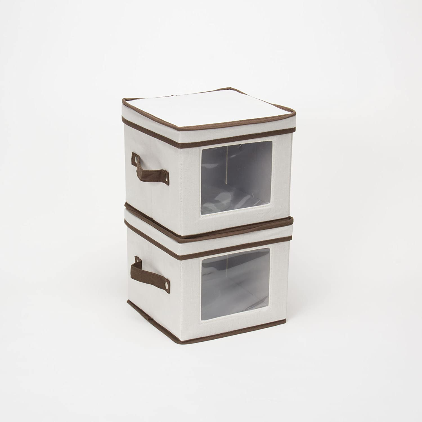 Skørter | Household Essentials 534 Service Storage Box with Lid and Handle | Chest for Salad Bowl | Natural Leather with Brown Edge