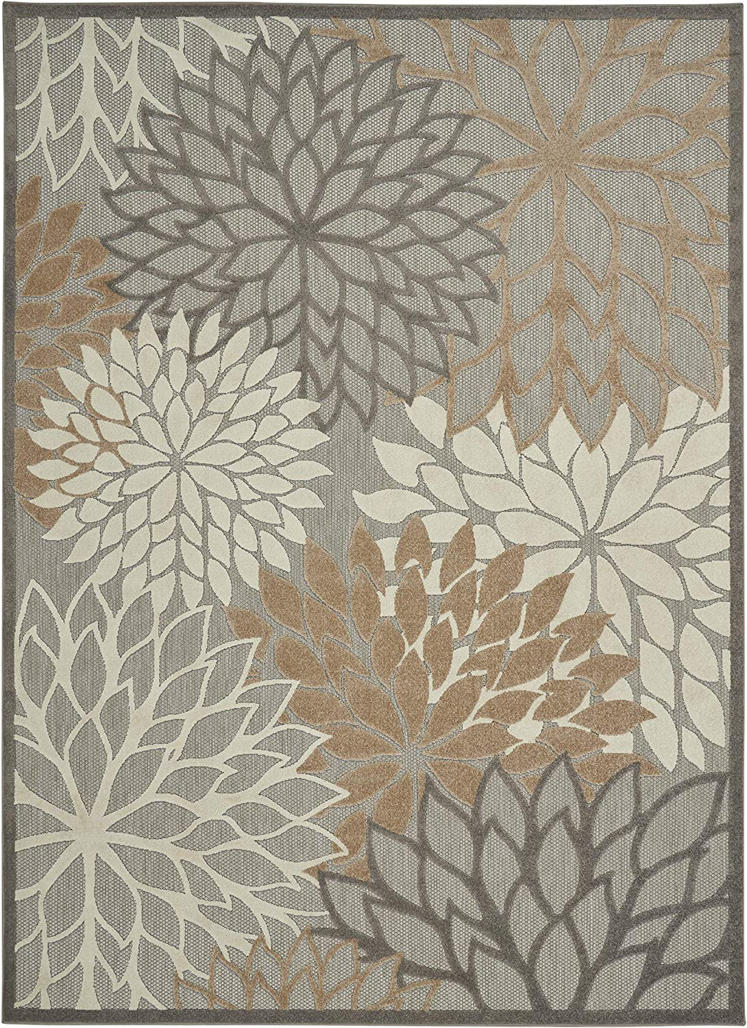 Skørter | Nourison Aloha Indoor/Outdoor Floral Natural 2'3" x 12' Area Rug, (12' Runner)