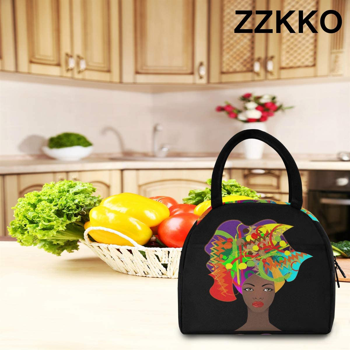 Skørter | ZZKKO Polka Dot Black and White Lunch Bag Box Tote Organizer Lunch Container Insulated Zipper Meal Prep Cooler Bag For Women Men Home School Office Outdoor Use
