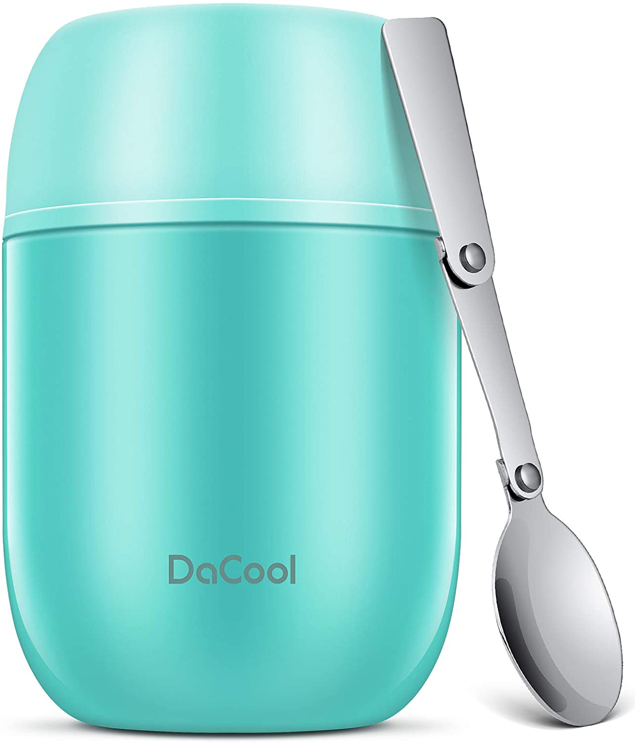 Skørter | DaCool Insulated Lunch Container Hot Food Jar 16 oz Stainless Steel Vacuum Bento Lunch Box for Kids Adults with Spoon Leak Proof Hot Cold Food for School Office Picnic Travel Outdoor - Cyan Blue