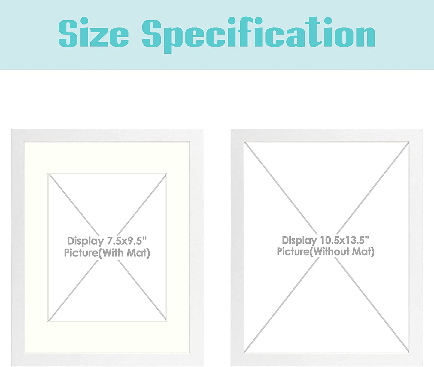 Skorter | Frametory, 11x14 Picture Frame - Made to Display Pictures 8x10 with Mat or 11x14 Without Mat - Wide Profile - Pre-installed Wall Mounting Hardware (White, 1 Pack)
