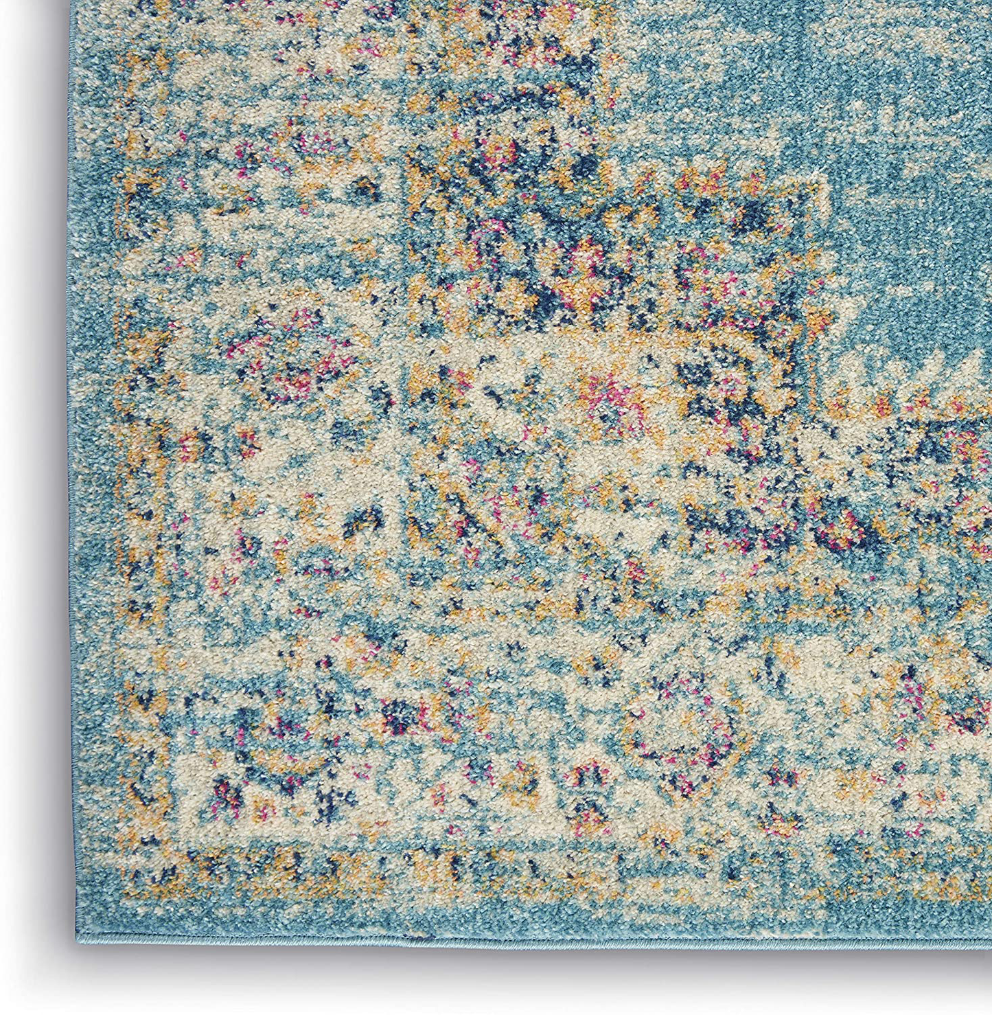 Skørter | Nourison Passion 4' x 6' Ivory Light Blue Rug, 3'9" x 5'9", 5 Feet