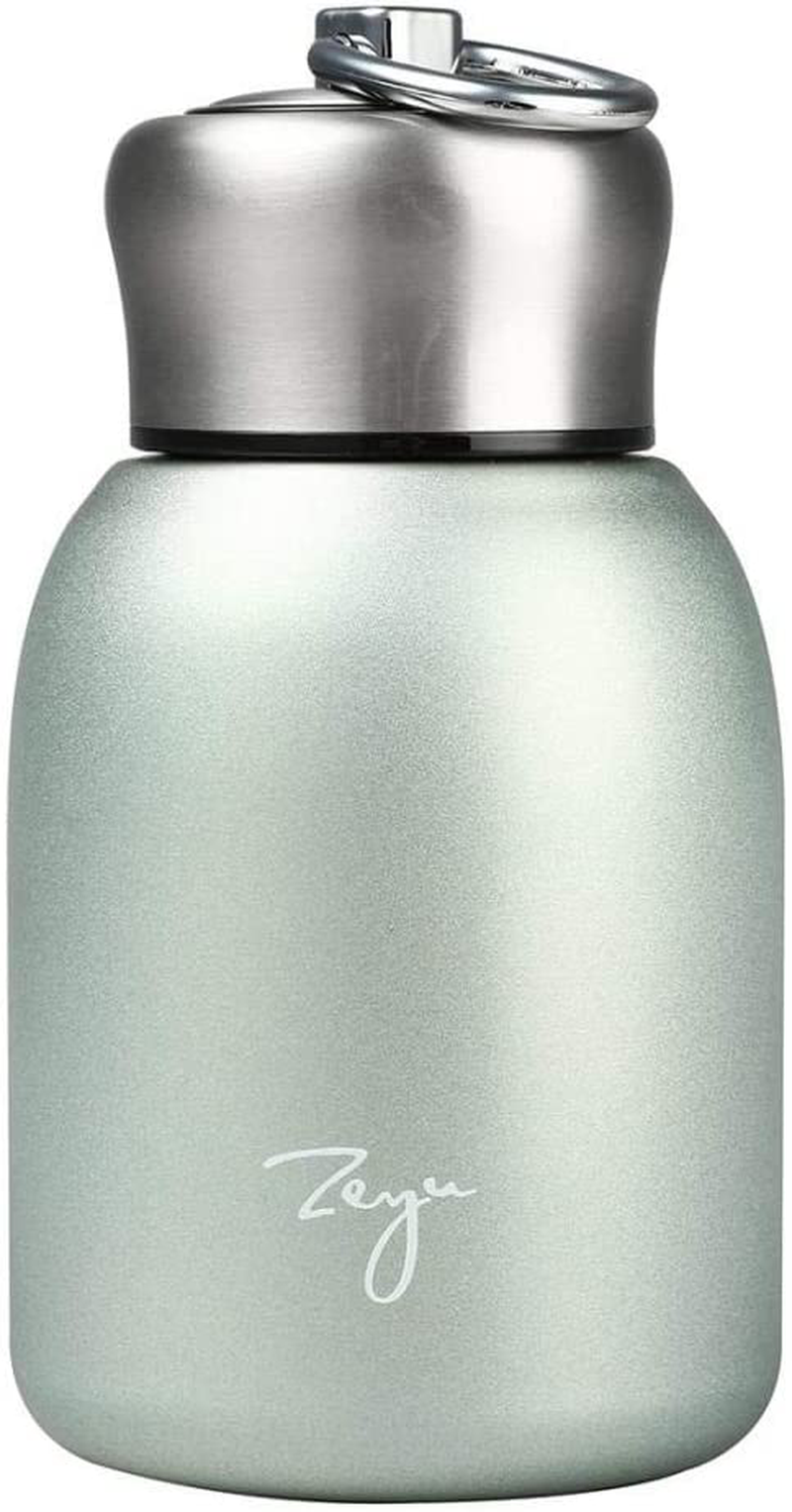 Skorter | Mini 9 oz Stainless Steel Water Bottle, 280ML Vacuum Insulated Water Bottle Leak Proof Sport Tumbler Cup Hot and Cold Water Bottle (Silver)