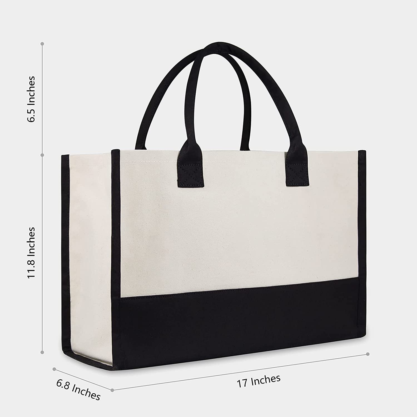 Skorter | Personal Initial Canvas Beach Bag, Monogram Gift Tote Bag for Women