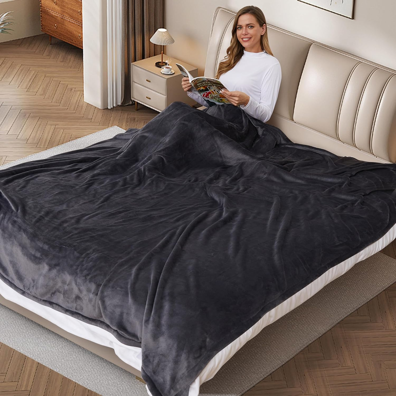 Skørter | Heated electric throw blanket, cozy flannel warming blanket with 4 heat levels