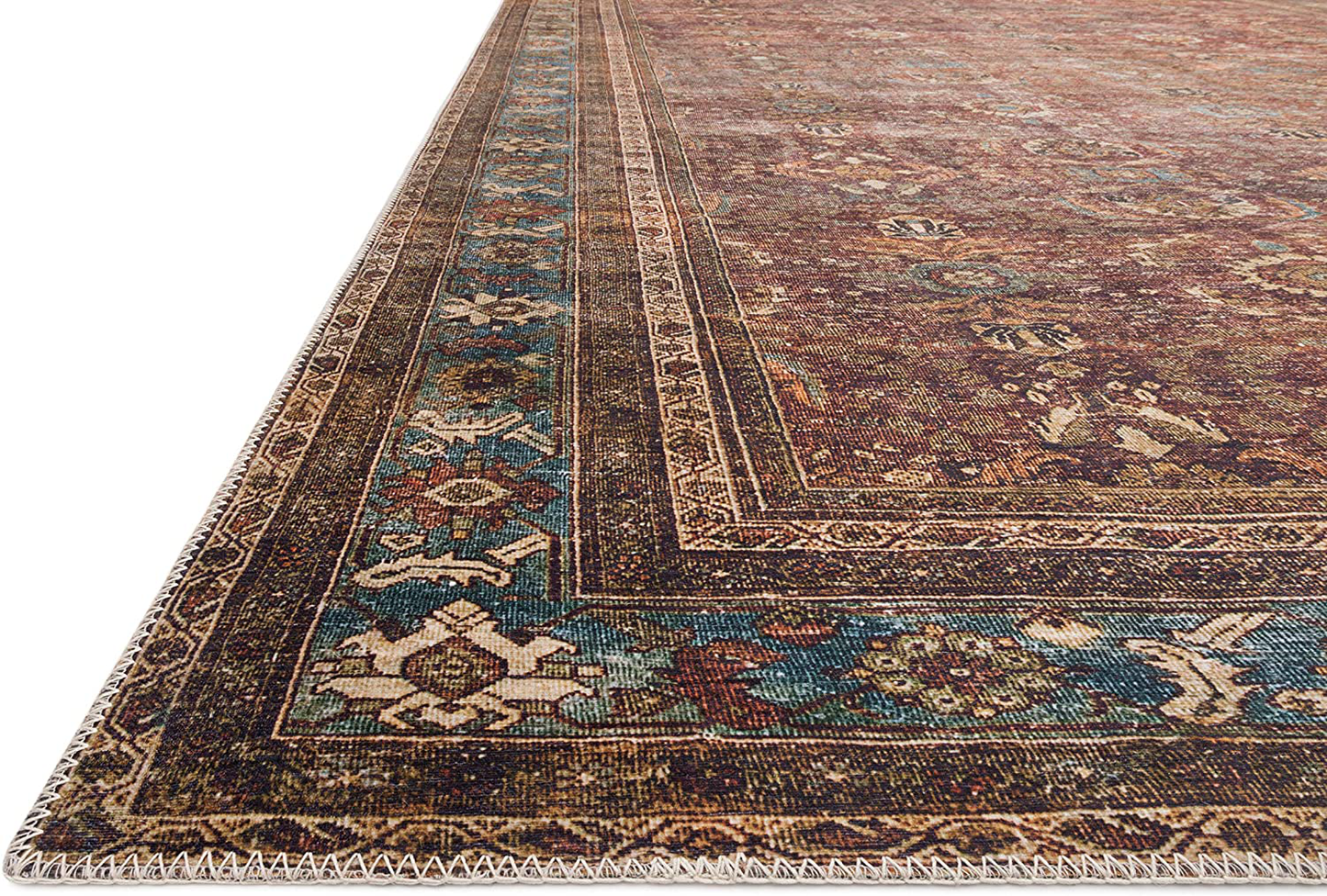 Skørter | Loloi II Layla LAY-02 Spice Traditional Runner Rug 2'-6" x 7'-6"