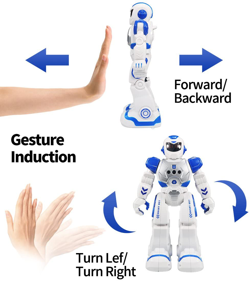 Skorter | Remote Control Robot for Kids, Sikaye Intelligent Programmable Robot with Infrared Controller Toys, Dance, Sing, Moonwalk and LED Eyes, Motion-Sensitive Robot Kit for Kids (Yellow)