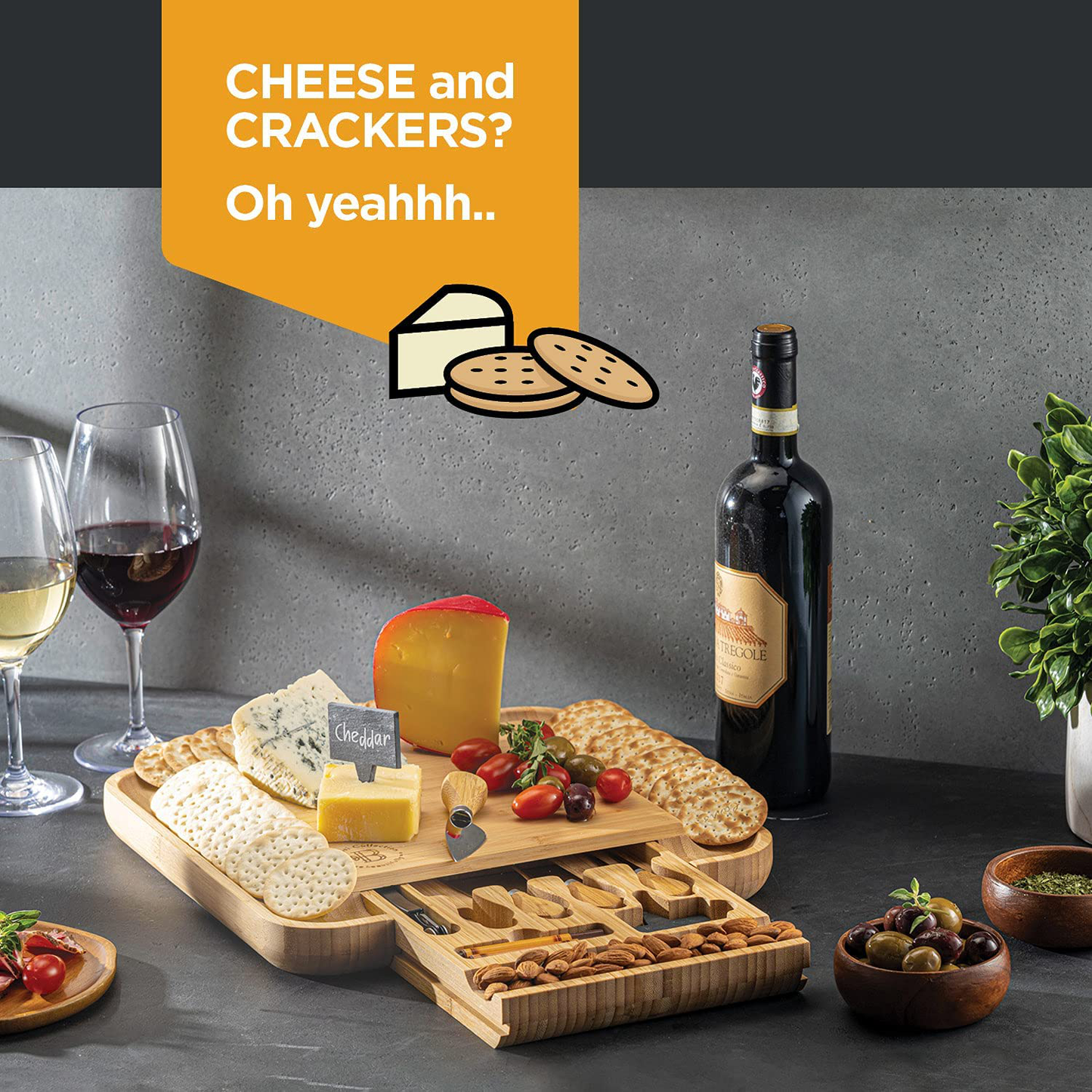 Skørter | Cheese board and knife set - Unique gift for wedding, housewarming, bridal shower, birthday