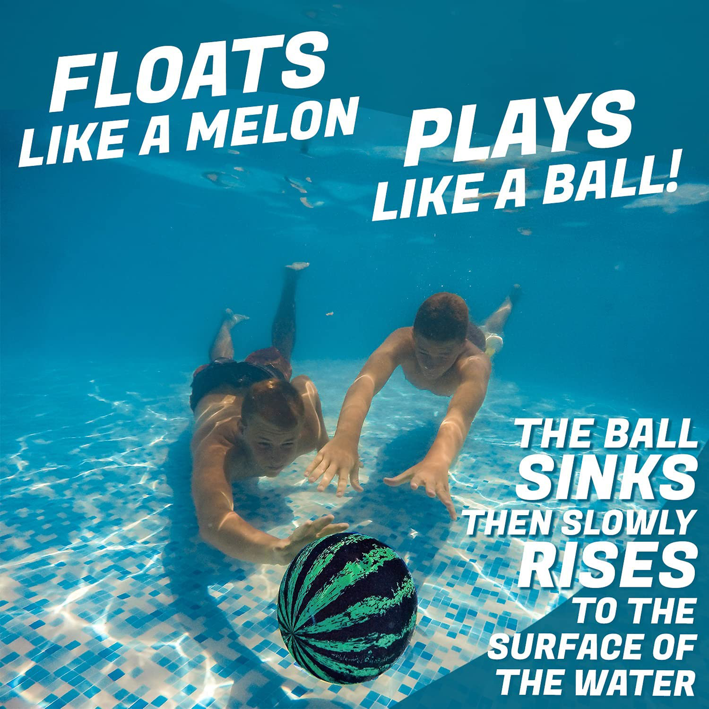 Skorter | Watermelon Ball Combo Pack | The ultimate swimming pool game | Pool ball for underwater passing, dribbling, diving, and pool games for teenagers, kids, or adults | 9" and 6.5" balls filled with water