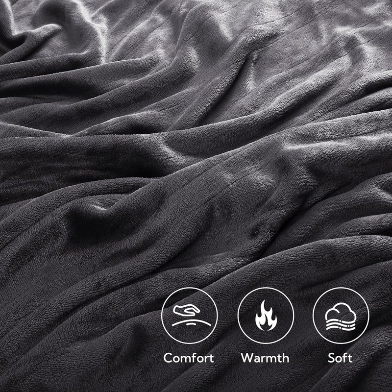 Skørter | Heated electric throw blanket, cozy flannel warming blanket with 4 heat levels