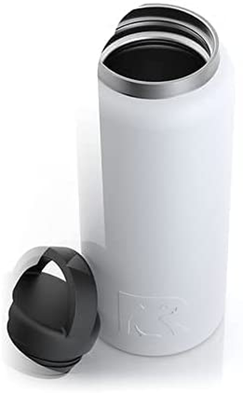 Skorter | RTIC Bottle, 36 oz, White, Double Vacuum Insulated Water Bottle, Stainless Steel for Hot & Cold Drinks, Sweat Proof Thermos, Great for Travel, Hiking & Camping