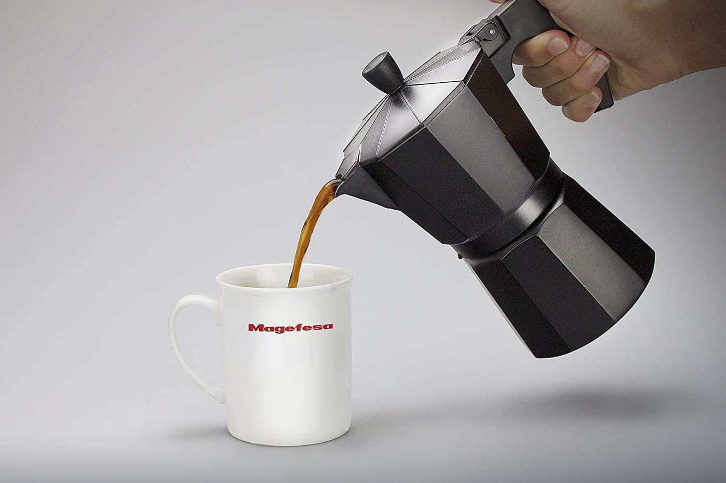 Skørter | Magefesa 01PACFKEB06 Kenya Aluminium 6 Cup Coffee Maker, Black