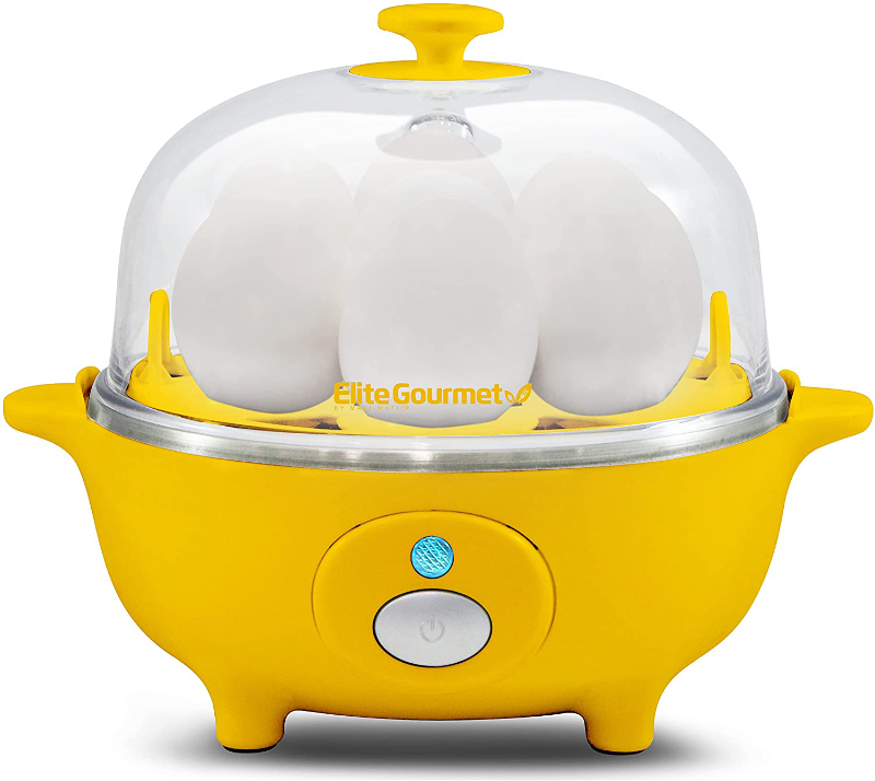 Skorter | Elite Gourmet Simple Electric 7 Egg Capacity Cooker Poacher, Scrambled Egg, Omelette Maker with Automatic Shut-off