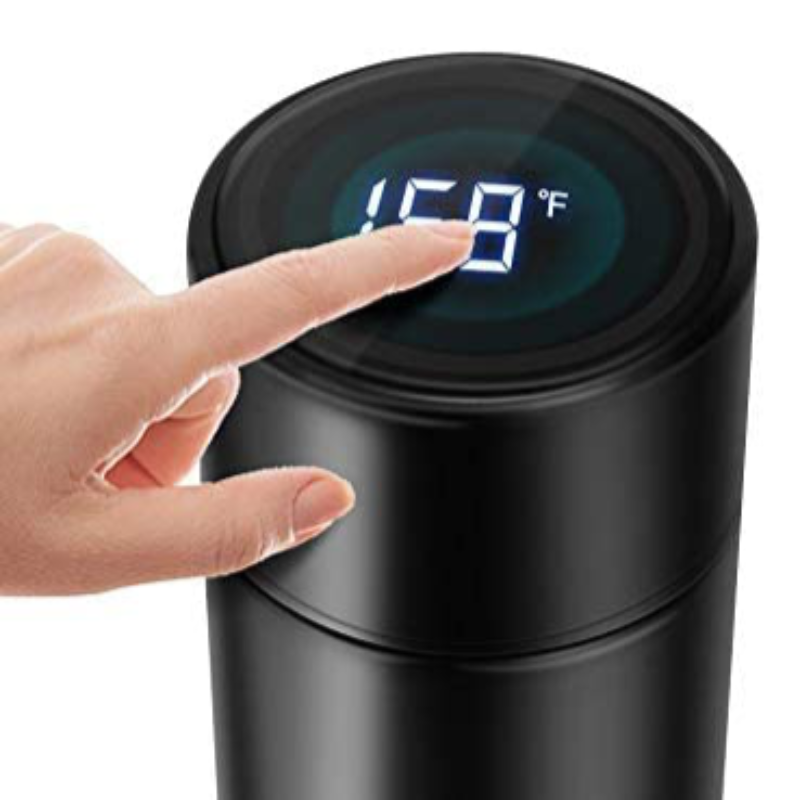 Skørter | Travel coffee cup in stainless steel with LED temperature display