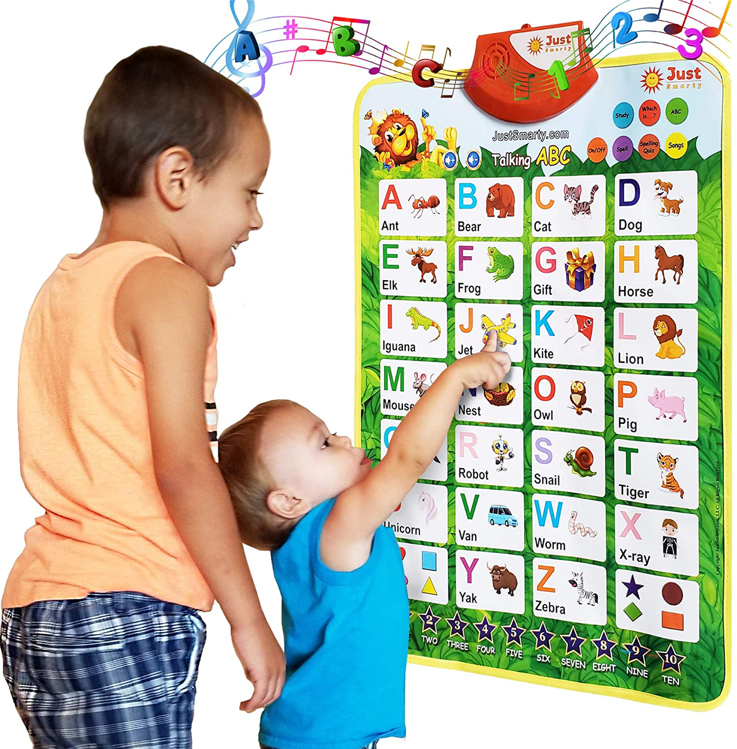 Skørter | Just Smarty Interactive ABC and 123 Learning Poster, Pink