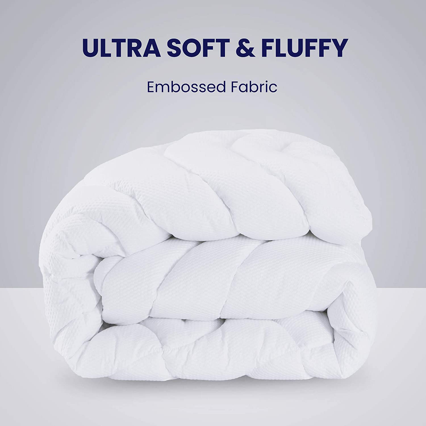 Skorter | Sleep Zone Premium Mattress Protector Cooling Overfilled Fluffy Soft Top Design Up to 21 Inches Deep Pocket with Elastic Skirt, Gray, King