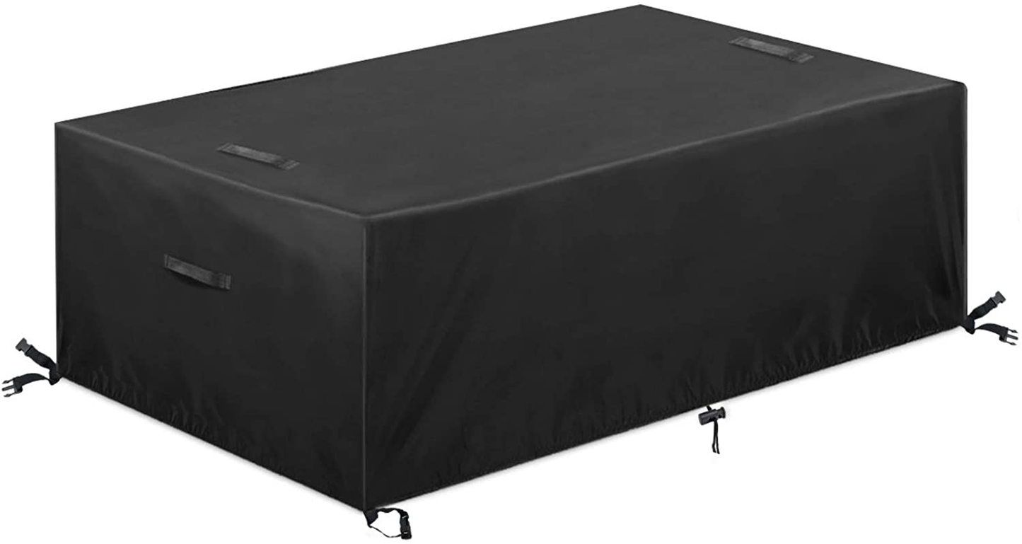 Skorter | Essort Outdoor Furniture Protection Waterproof Patio Table Cover, 4-6 Seats Heavy Duty Windproof Square Garden Table Sofa Cover, UV-Resistant (83.5''X48.4''X29'')