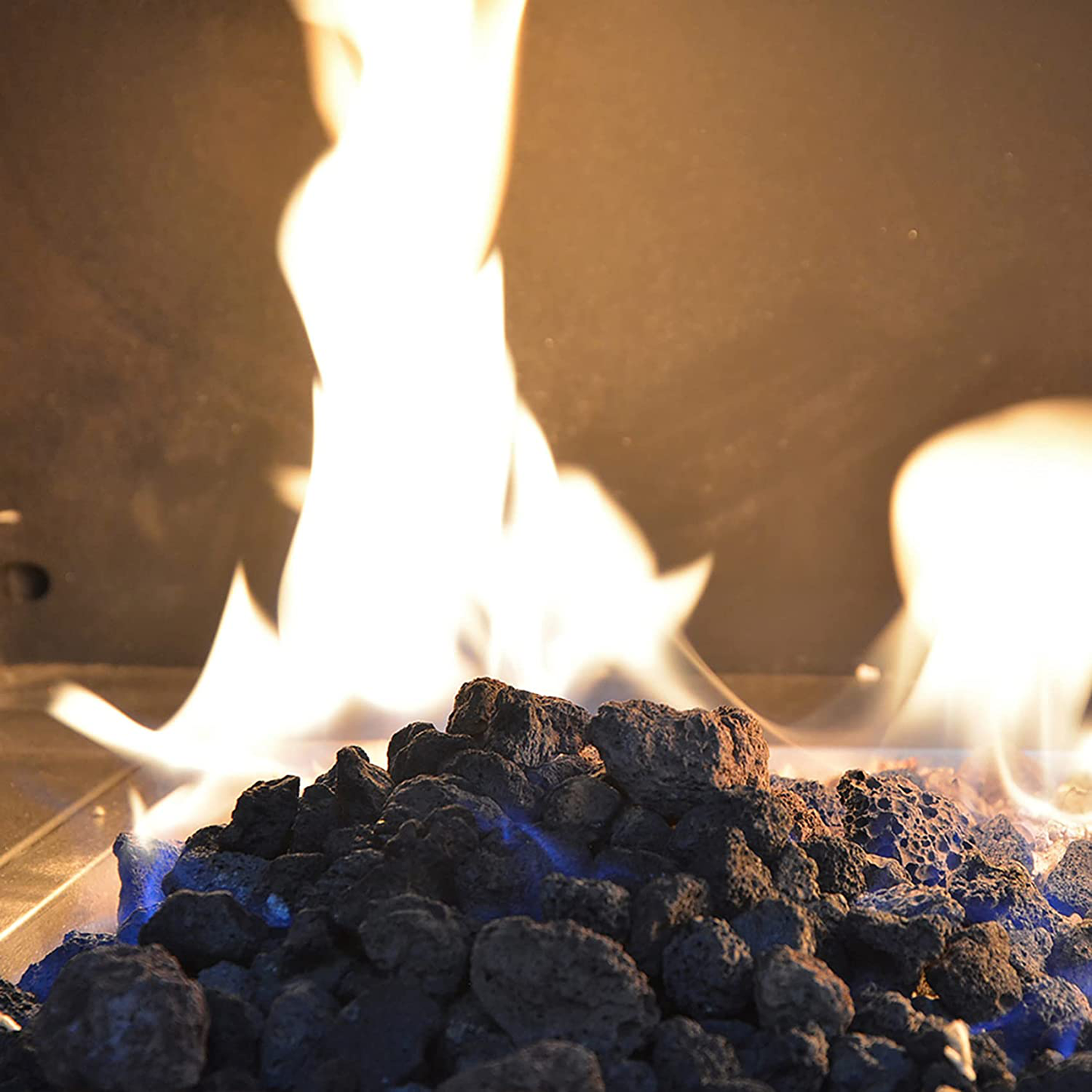 Skørter | Skyflame Black Natural Stones Lava Rock Granules for Gas Fire Pit | Fireplace | Gas Log Set | BBQ Grills | Garden Landscaping Decoration | Cultivation of Potted Plants | Indoor Outdoor Use, 5-lb Bag