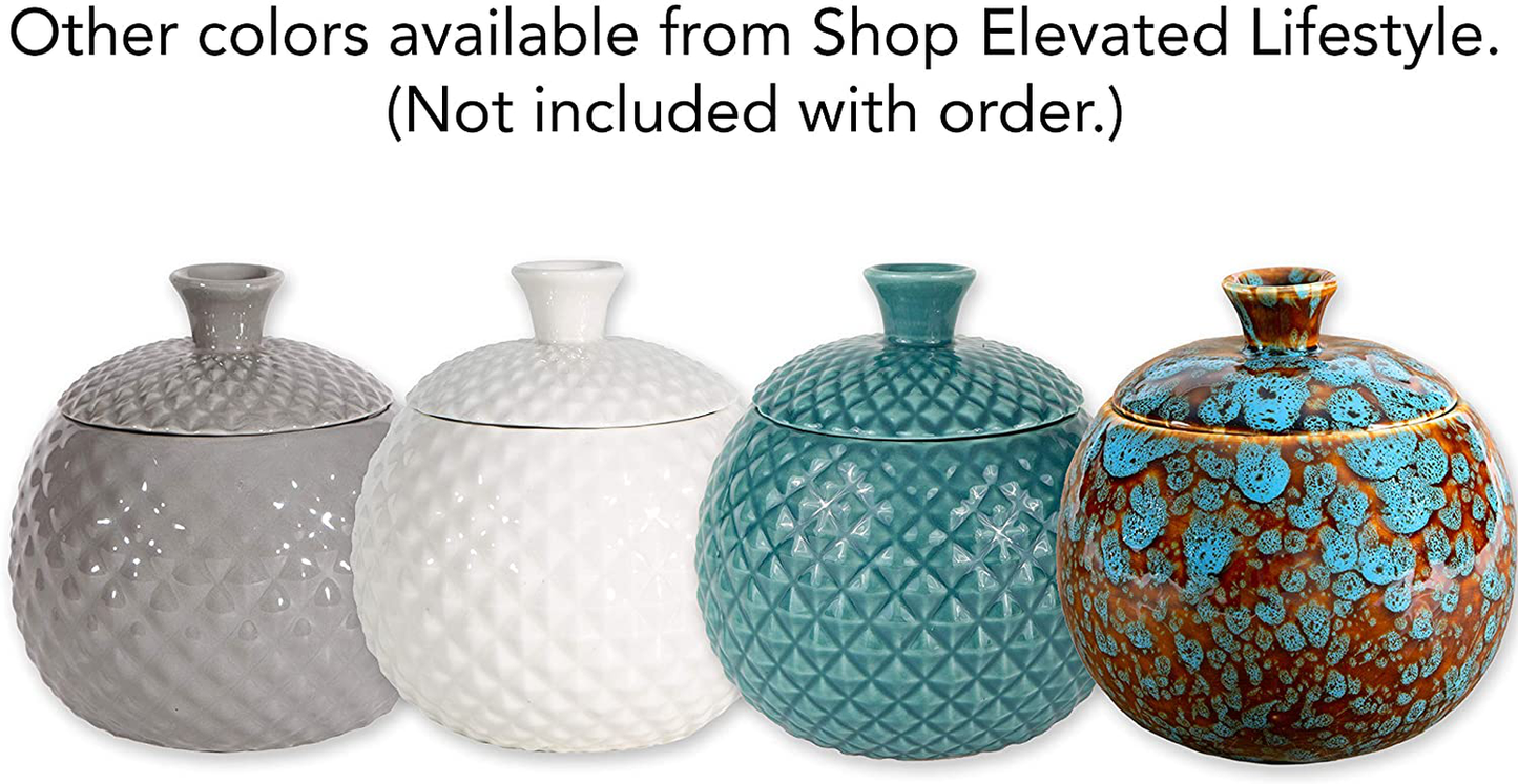 Skørter | Raised lifestyle fruit fly jar trap for kitchen - Decorative, effective, child- and pet-friendly (Marbled turquoise)