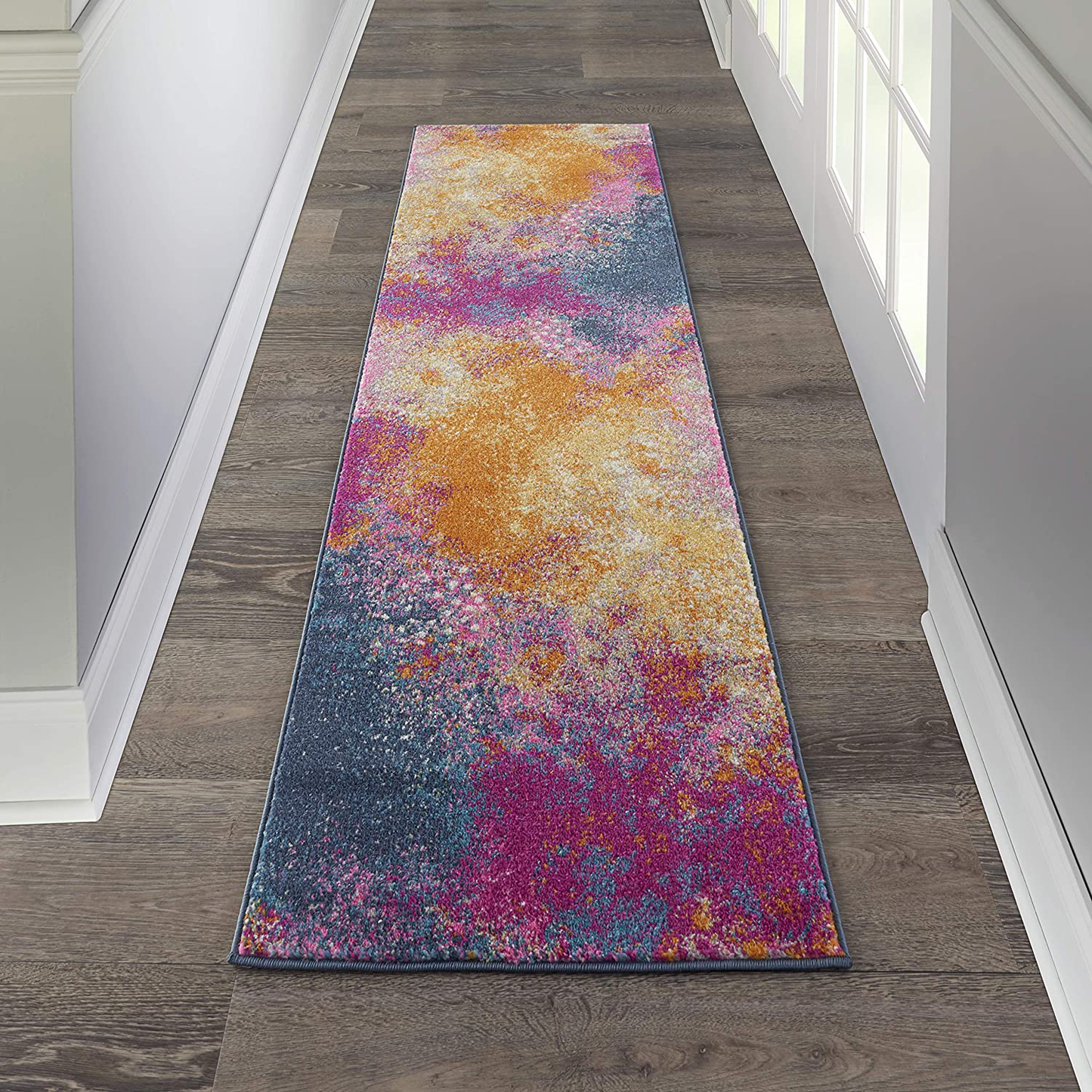 Skørter | Nourison Passion Bohemian Abstract Sunburst 1'10" x 6' Support rug, (6' Runner)