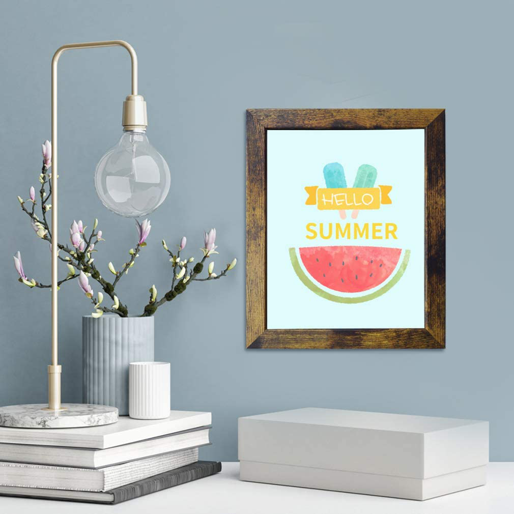 Skørter | 8x10 Picture Frame Rustic Brown Frames Fit for 8 by 10 Inch Prints Wall Table Display, 7 Pack